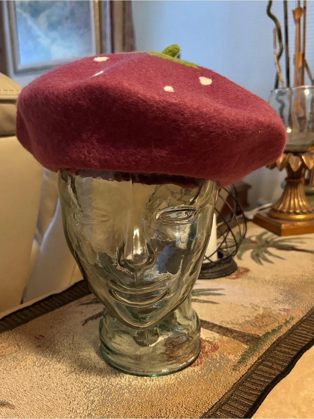 Raspberry Beret - Handmade Felted Wool French Beret Hat Made in Tasmania O/S